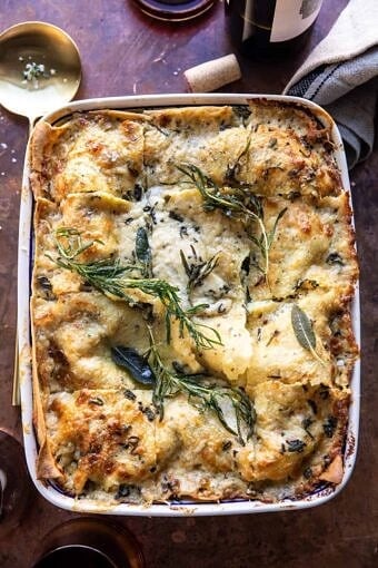 4 Cheese Sage Pesto Florentine Lasagna | halfbakedharvest.com
