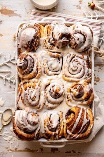 Easy Fluffy Eggnog Cinnamon Rolls | halfbakedharvest.com