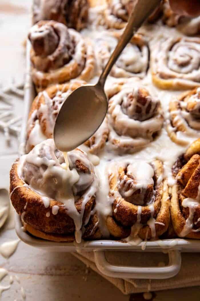 Easy Fluffy Eggnog Cinnamon Rolls | halfbakedharvest.com