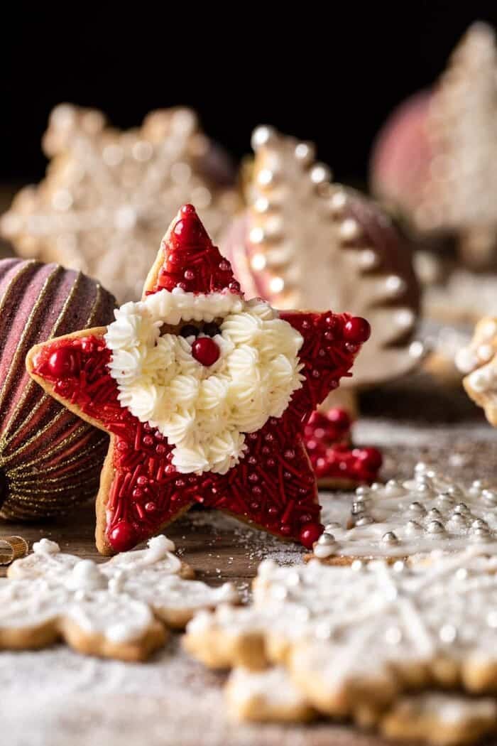 The Santa Clause Cookies | halfbakedharvest.com front facing photo of The Santa Clause Cookies