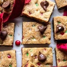 Brown Butter Christmas M&M Cookie Bars | halfbakedharvest.com