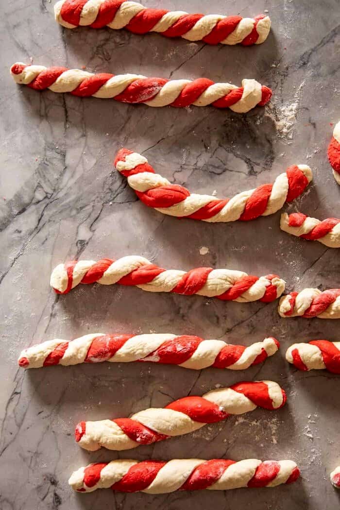 prep photo of twisting the bagels