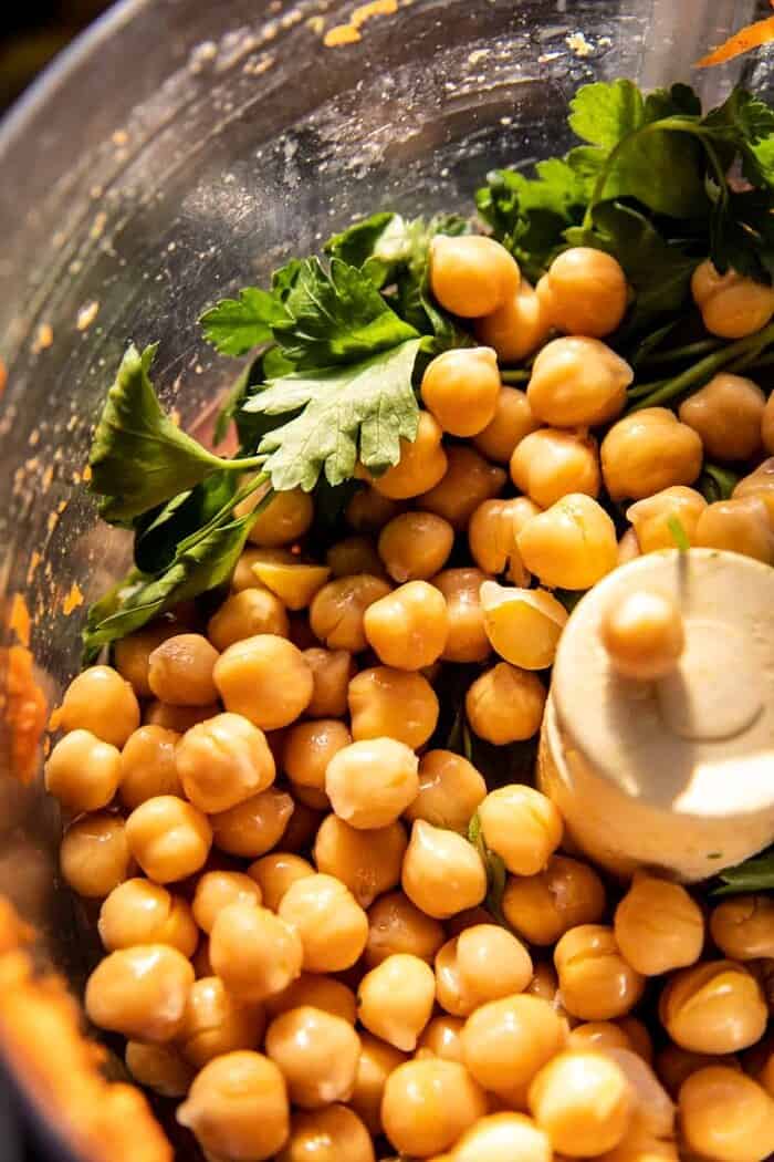 Crispy Sesame Falafel Melts with Garlicky Green Tahini | halfbakedharvest.com Falafel prep photo