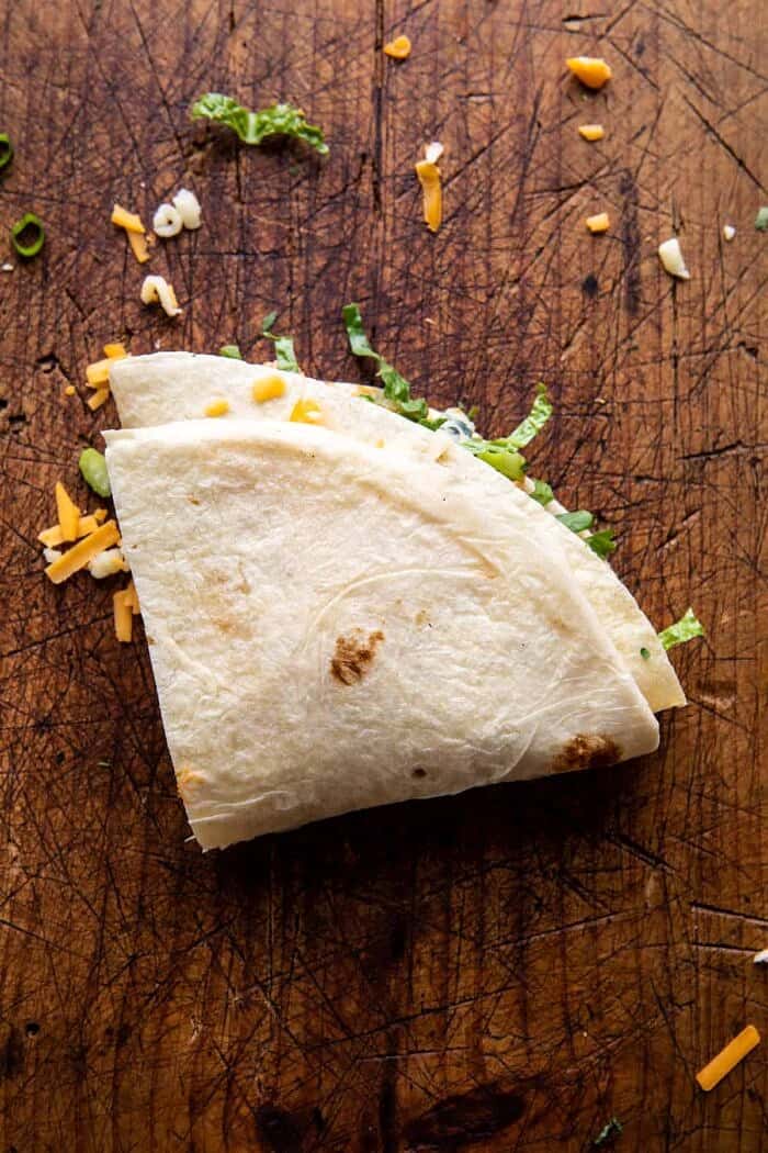 prep photo of folding the wraps 