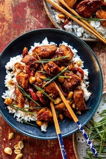 Healthier 25 Minute Kung Pao Chicken | halfbakedharvest.com