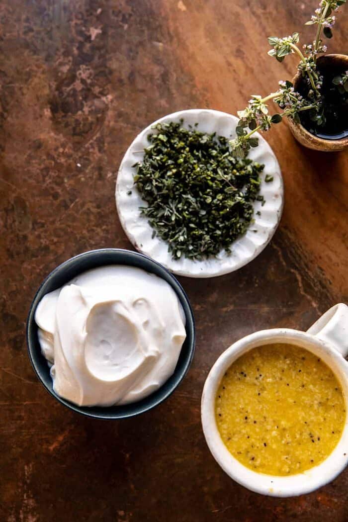 Roasted Broccoli Pasta Carbonara with Crispy Prosciutto and Whipped Ricotta | halfbakedharvest.com prep photo of Whipped Ricotta