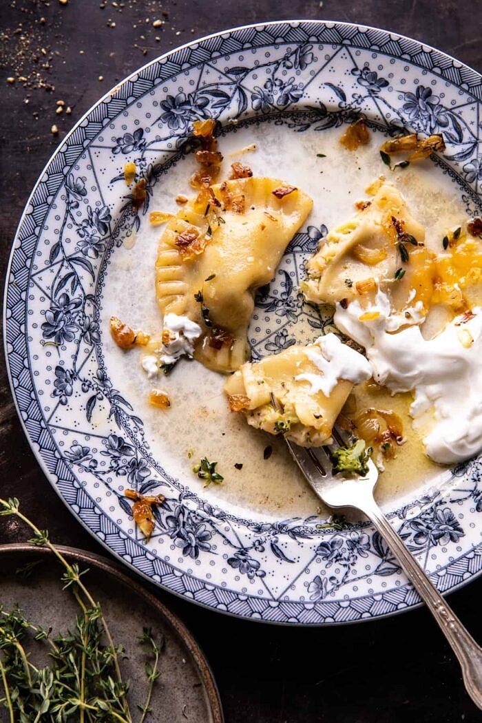 Broccoli Cheddar Potato Pierogi | halfbakedharvest.com Broccoli Cheddar Potato Pierogi