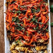 One Pan Baked Cheesy Basil Pasta | halfbakedharvest.com