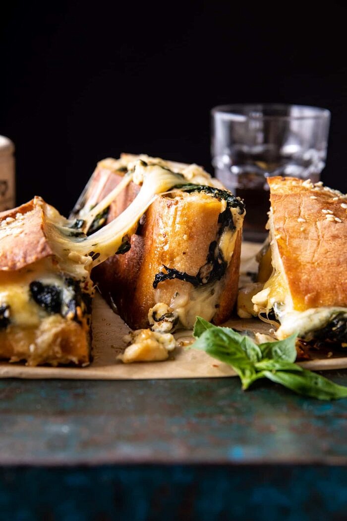 side angled photo of Party Size Spanakopita Melt 