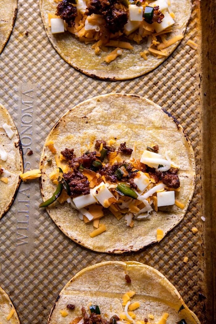 prep photo of Queso Fundido Taquitos 