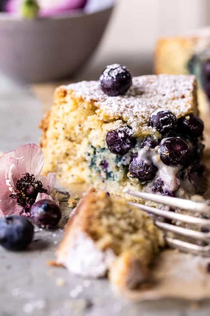 Blueberry Lemon Poppy Seed Crème Cake halfbakedharvest.com