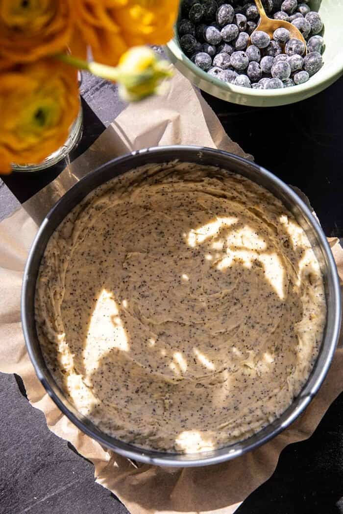 Blueberry Lemon Poppy Seed Crème Cake halfbakedharvest.com