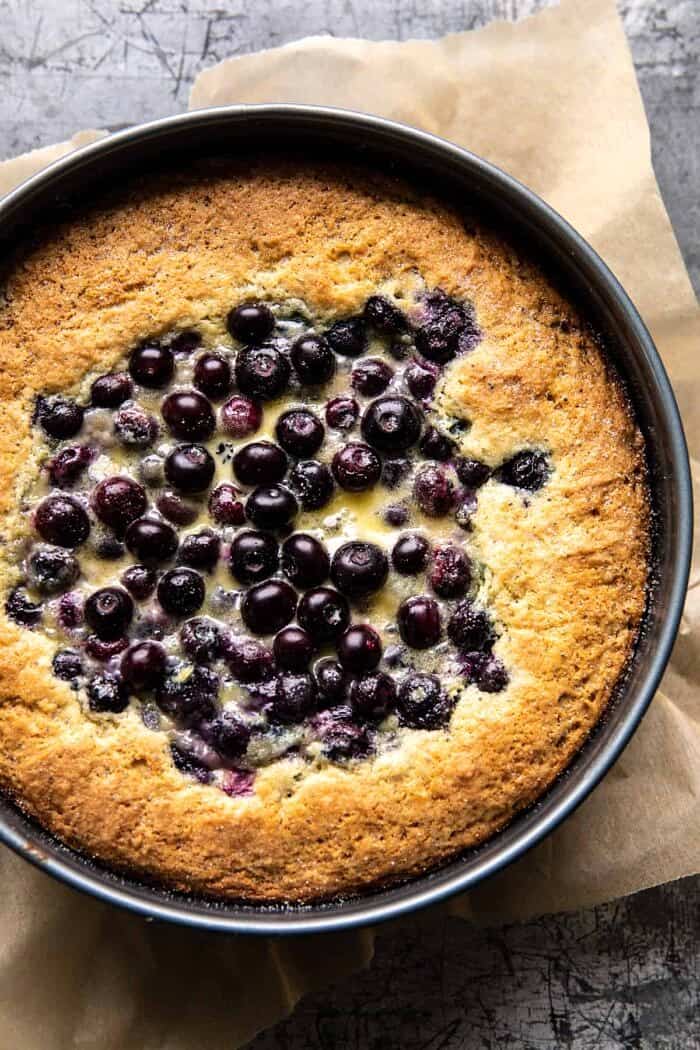 Blueberry Lemon Poppy Seed Crème Cake halfbakedharvest.com