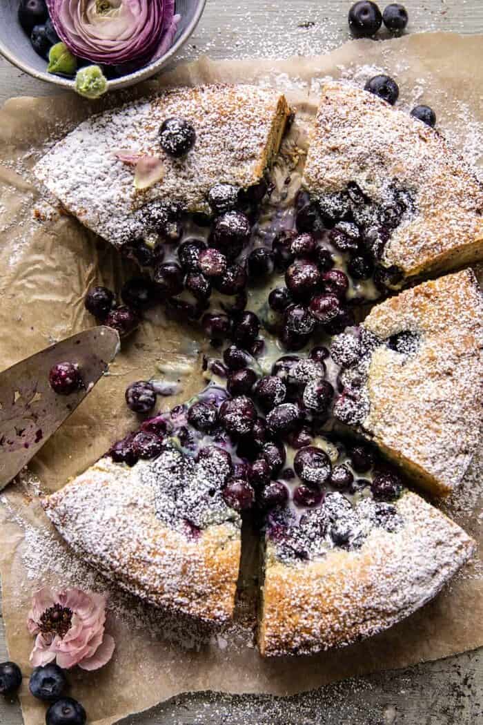 Blueberry Lemon Poppy Seed Crème Cake halfbakedharvest.com