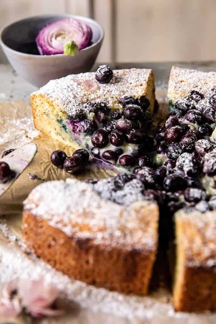 Blueberry Lemon Poppy Seed Crème Cake halfbakedharvest.com