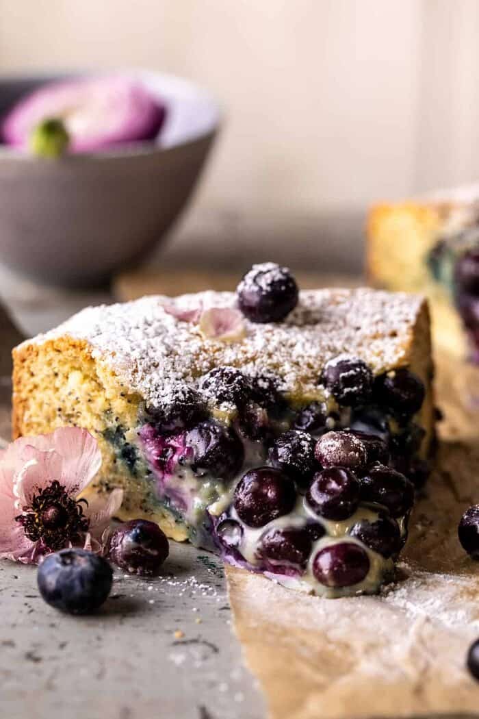 Blueberry Lemon Poppy Seed Crème Cake halfbakedharvest.com