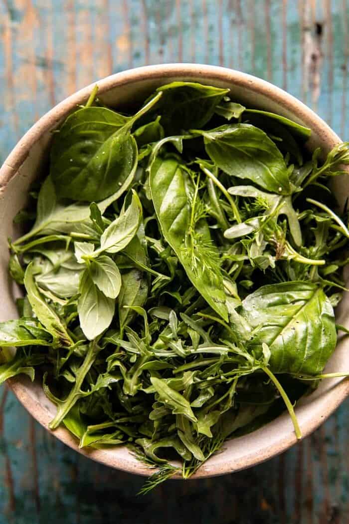 Sheet Pan Lemon Brown Butter Salmon and Potatoes with Parmesan Asparagus | halfbakedharvest.com