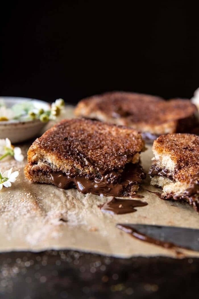 5 Minute Chocolate Cinnamon Sugar Toast | halfbakedharvest.com