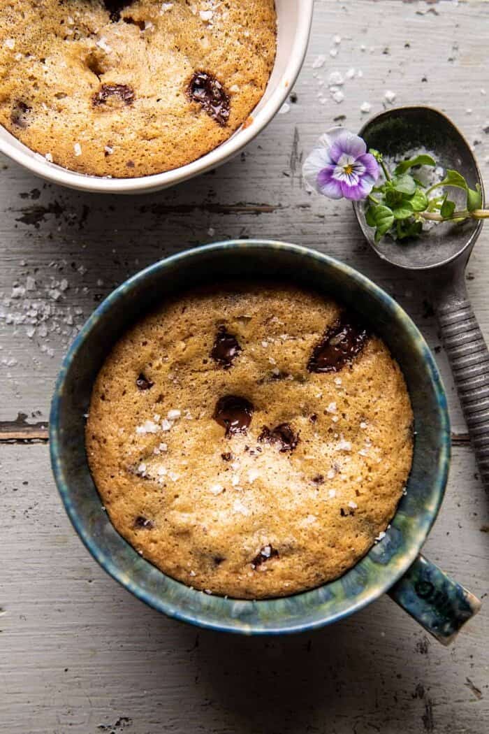 Deep Dish Molten Chocolate Coffee Blondies | halfbakedharvest.com overhead photo of Deep Dish Molten Chocolate Coffee Blondies