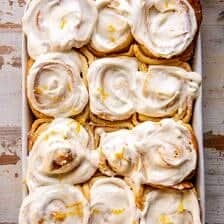 Lemon Sugar Rolls with Vanilla Cream Cheese Icing | halfbakedharvest.com