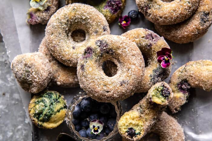 Baked Blueberry Cinnamon Sugar Doughnuts | halfbakedharvest,com