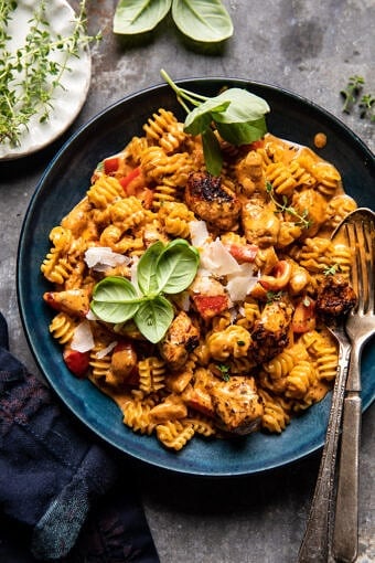 Lighter Creamy Cajun Chicken Pasta | halfbakedharvest.com