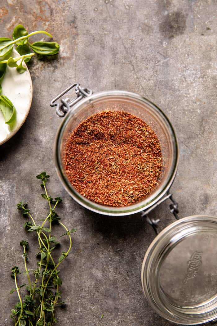 prep photo of homemade cajun seasoning blend