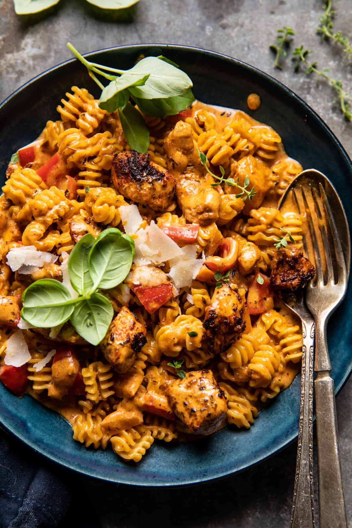 Lighter Creamy Cajun Chicken Pasta | halfbakedharvest.com