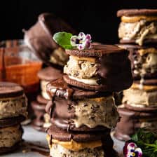 Peanut Butter Mocha Oreo Ice Cream Sandwiches | halfbakedharvest.com