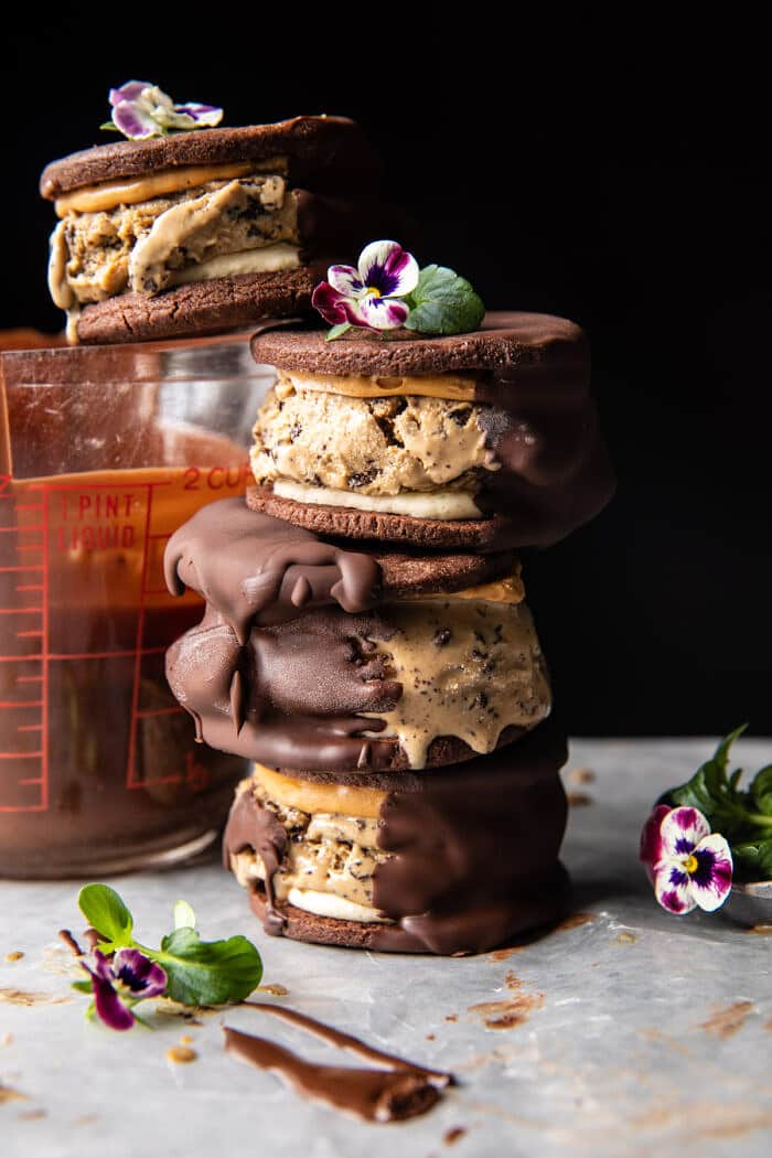 Peanut Butter Mocha Oreo Ice Cream Sandwiches | halfbakedharvest.com