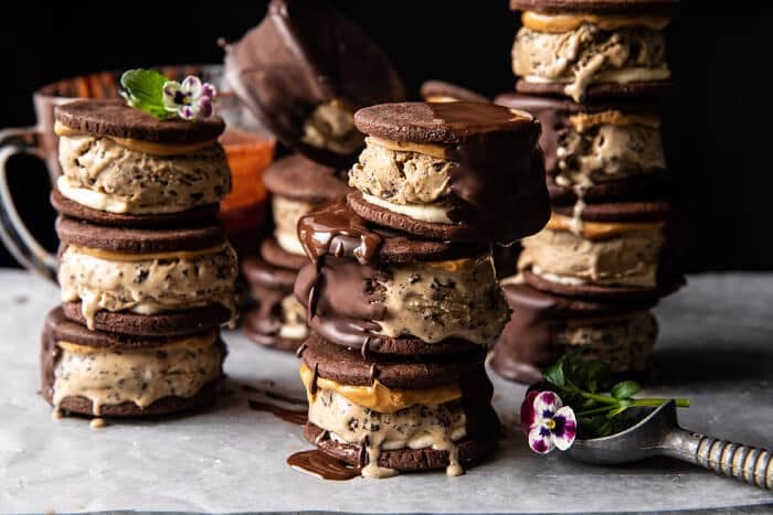 Peanut Butter Mocha Oreo Ice Cream Sandwiches | halfbakedharvest.com