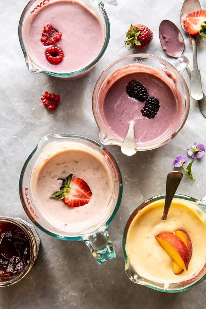 4 Ingredient Creamy Fruit Popsicles | halfbakedharvest.com