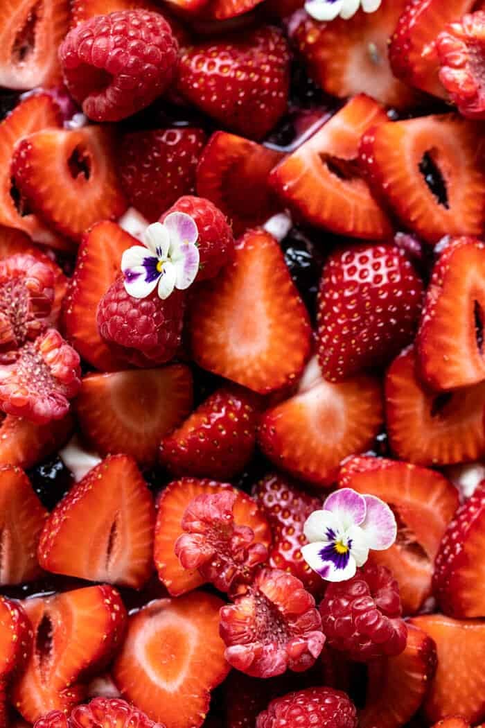 Simple Strawberry and Cream Rye Pretzel Tart | halfbakedharvest.com
