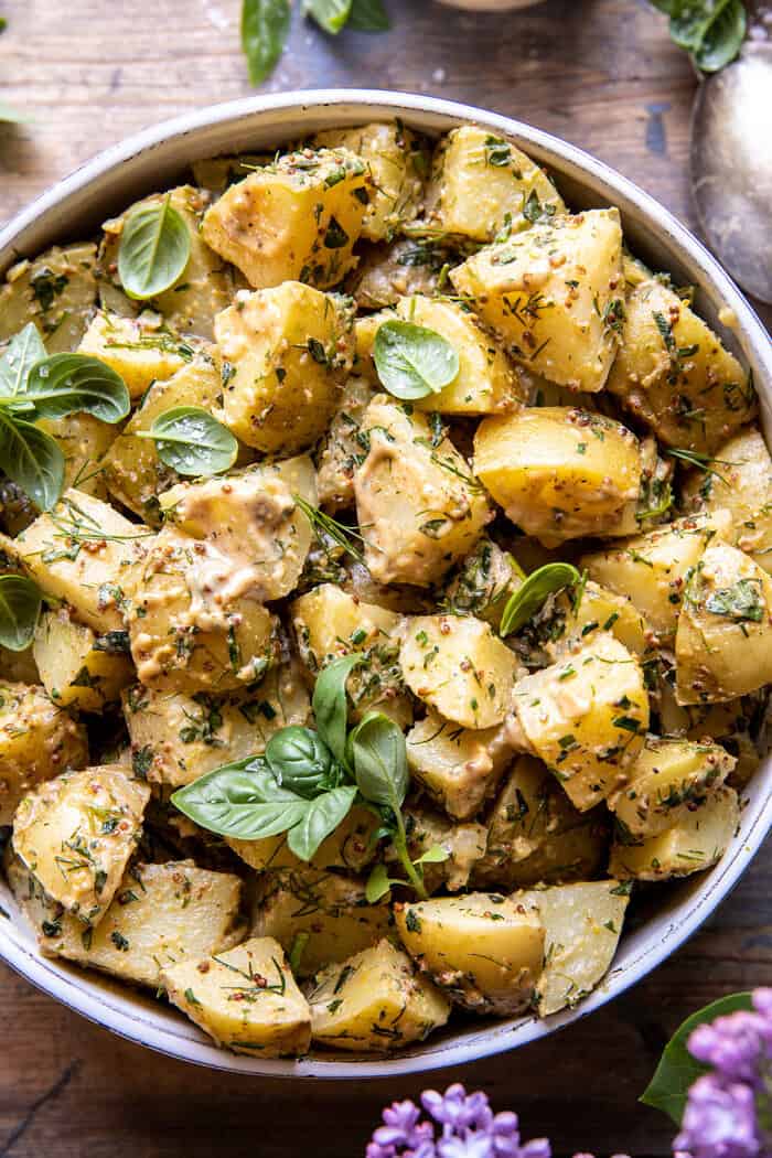 The Best Simple Vegan Potato Salad | halfbakedharvest.com