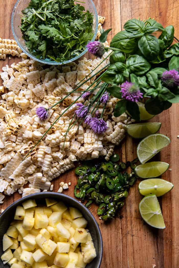 30 Minute Crispy Cheese Chicken Tinga Tacos with Pineapple Salsa | halfbakedharvest.com