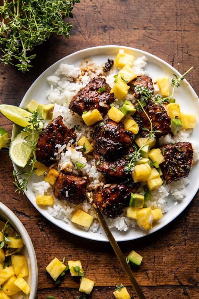 30 Minute Pineapple Chicken with Coconut Rice | halfbakedharvest.com