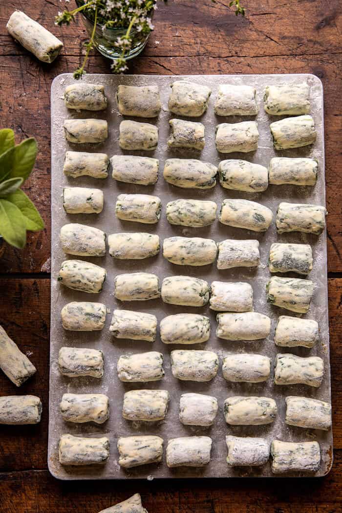 Spinach Ricotta Gnocchi with Sage Butter and Cherry Tomatoes | halfbakedharvest.com