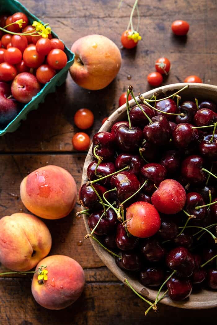 Tomato, Peach and Burrata Salad | halfbakedharvest.com