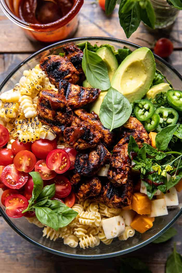 BBQ Chicken Ranch Pasta Salad | halfbakedharvest.com BBQ Chicken Ranch Pasta Salad | halfbakedharvest.com