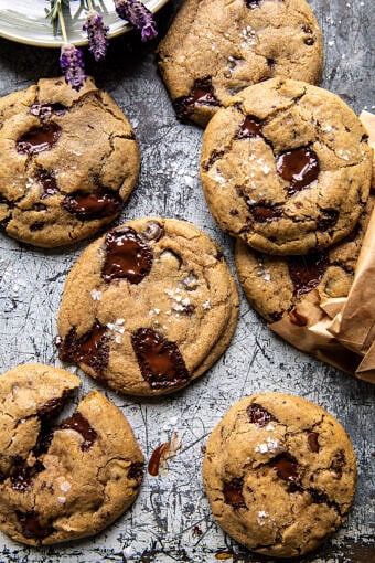 Vegan Double Chocolate Chunk Cookies | halfbakedharvest.com