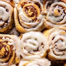 Apple Cinnamon Rolls with Brown Butter Maple Icing | halfbakedharvest.com