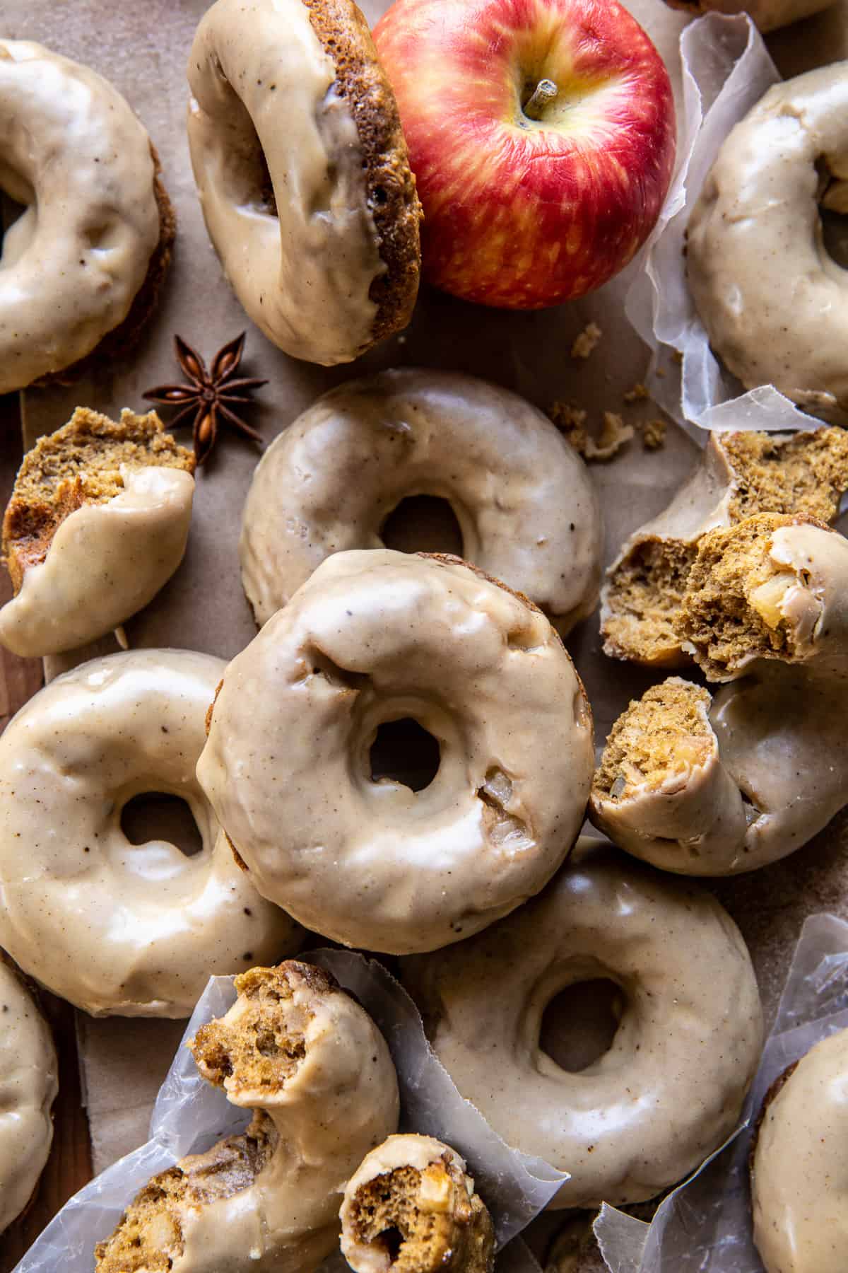 Baked Apple Cider Doughnuts with Cinnamon Maple Glaze | halfbakedharvest.com