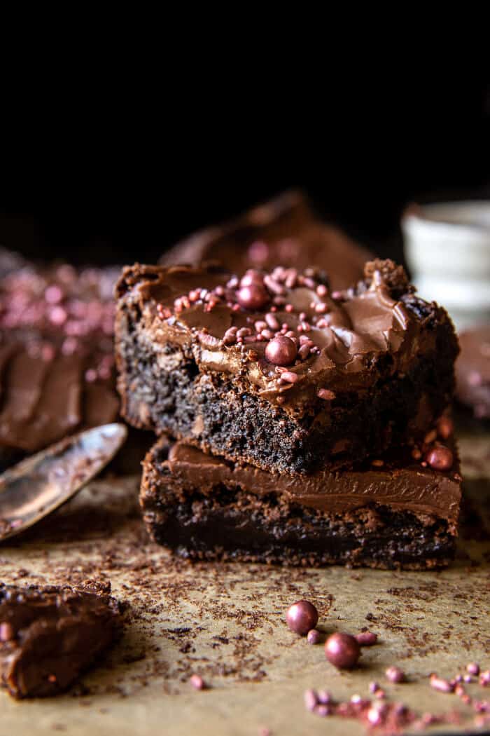 Old Fashioned Iced Fudge Brownies | halfbakedharvest.com