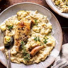 Slow Cooker Mustard Herb Chicken and Creamy Orzo | halfbakedharvest.com