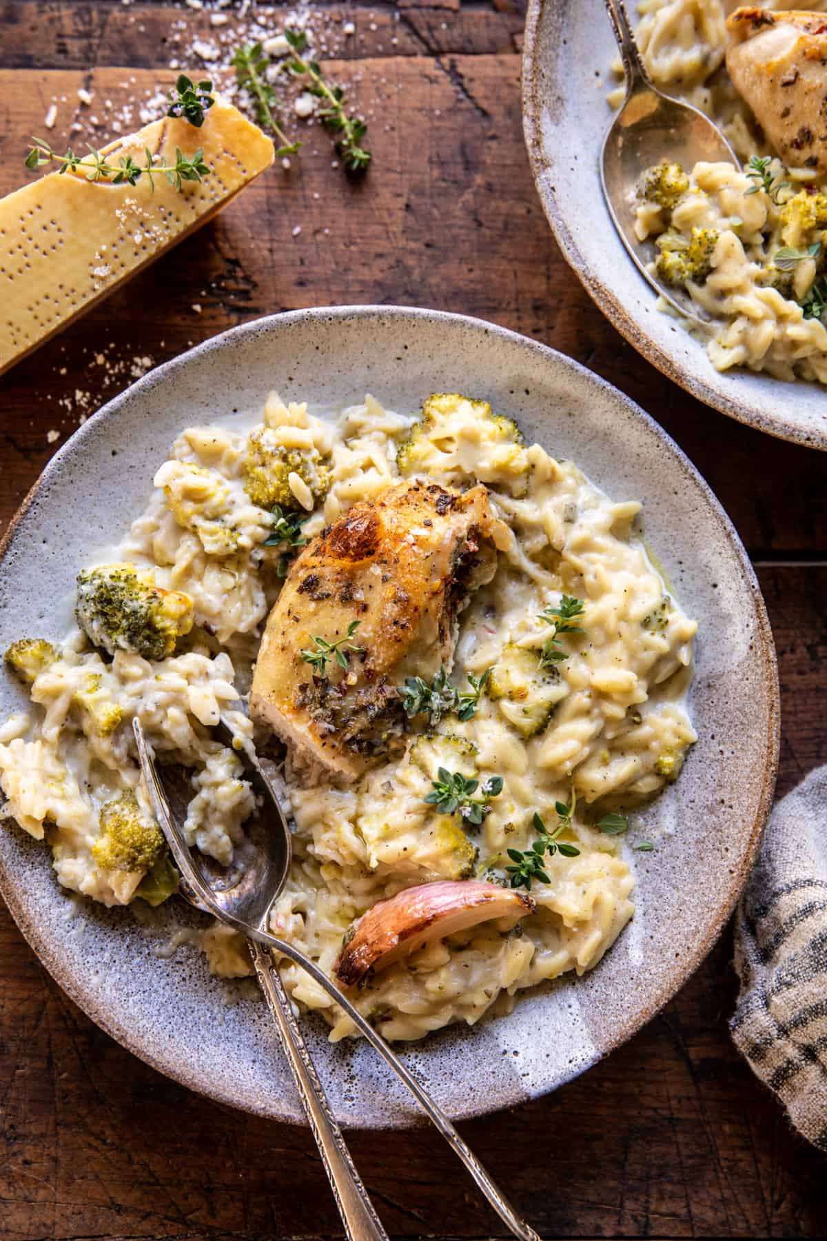 Slow Cooker Mustard Herb Chicken and Creamy Orzo | halfbakedharvest.com