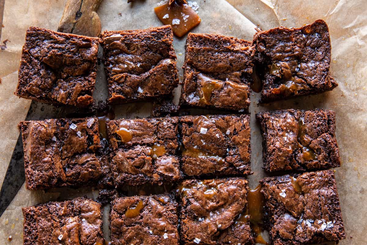 Caramel Mocha Nutella Brownies | halfbakedharvest.com