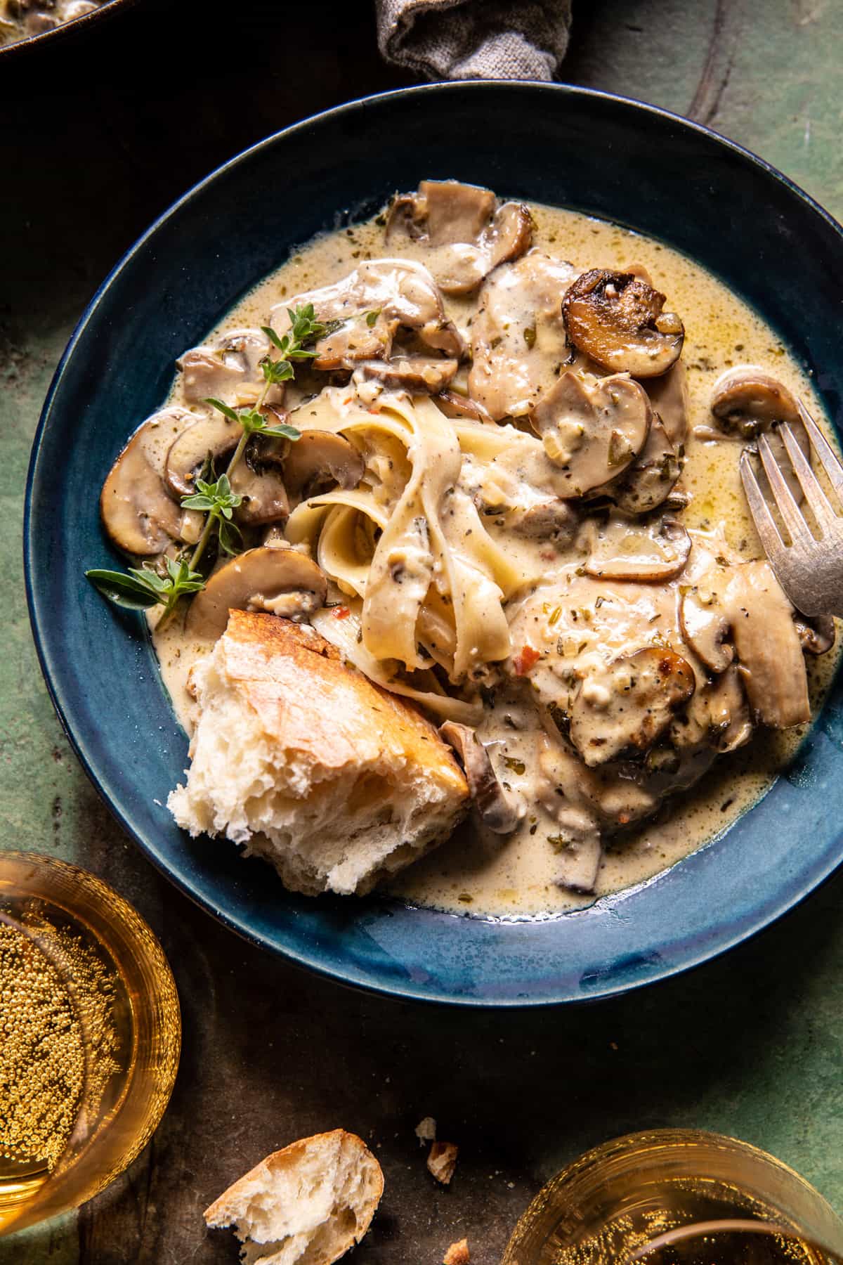Creamed Mushroom and Brie Chicken | halfbakedharvest.com