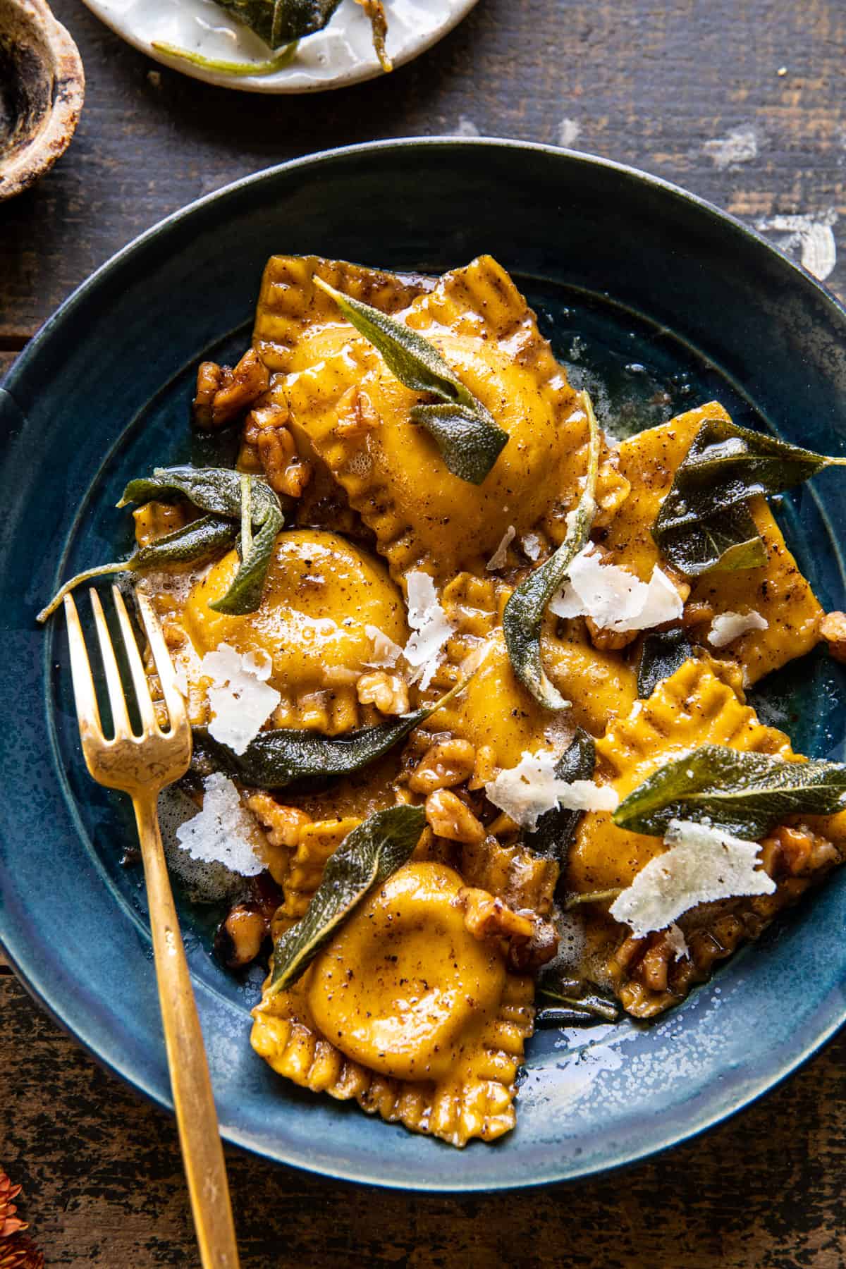 Sage Butter Pumpkin Cheese Ravioli | halfbakedharvest.com