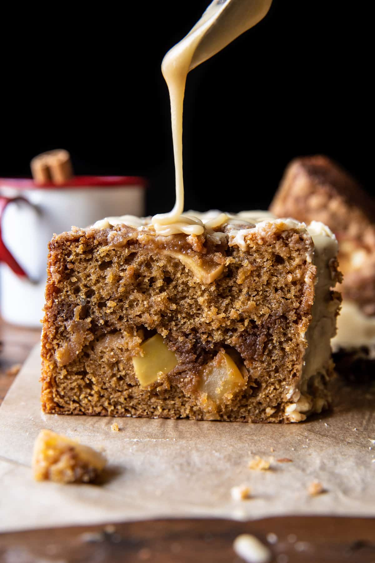 Salted Bourbon Apple Crumble Coffee Cake | halfbakedharvest.com