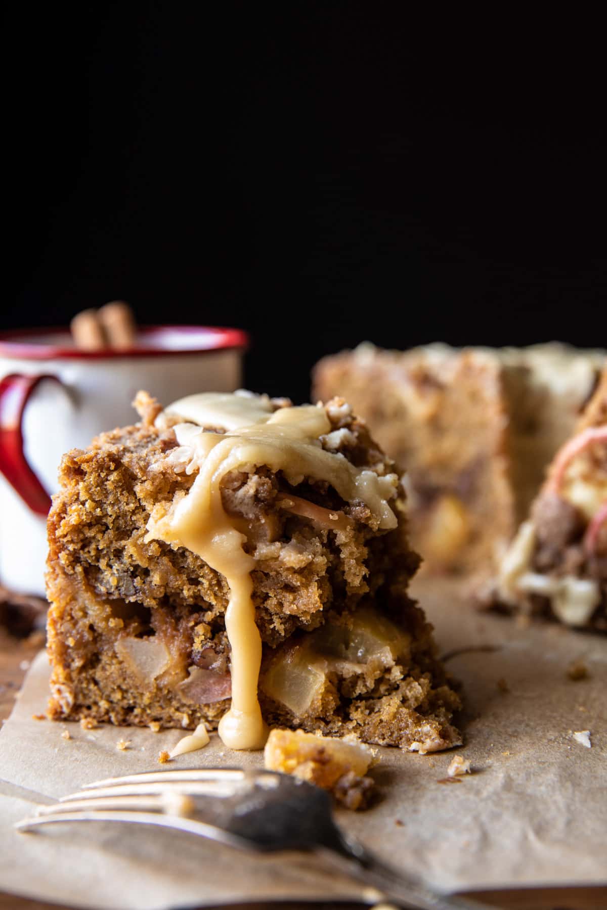 Salted Bourbon Apple Crumble Coffee Cake | halfbakedharvest.com